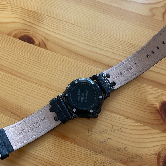 **SOLD** Seiko Premier Kinetic Perpetual Watch 7D48-0AH0 Special Edition Leather - Picture 11 of 16